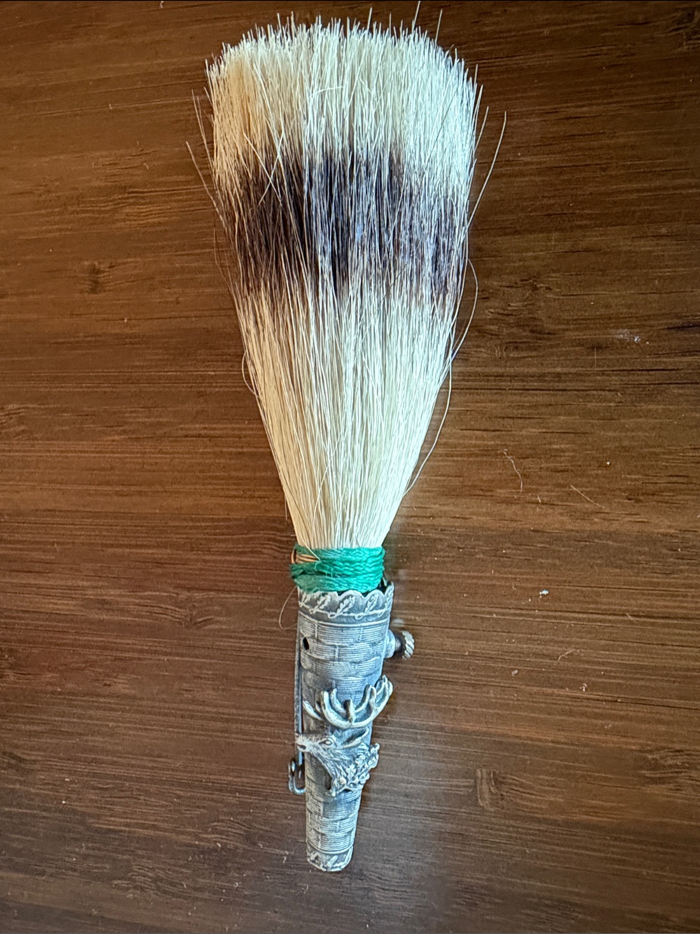 Vintage German Trolean Hat Pin (1960s, Natural Boars Hair) 5.60”